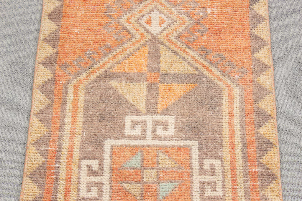 Vintage Turkish Mini Rug 1.5 x 3.2 ft