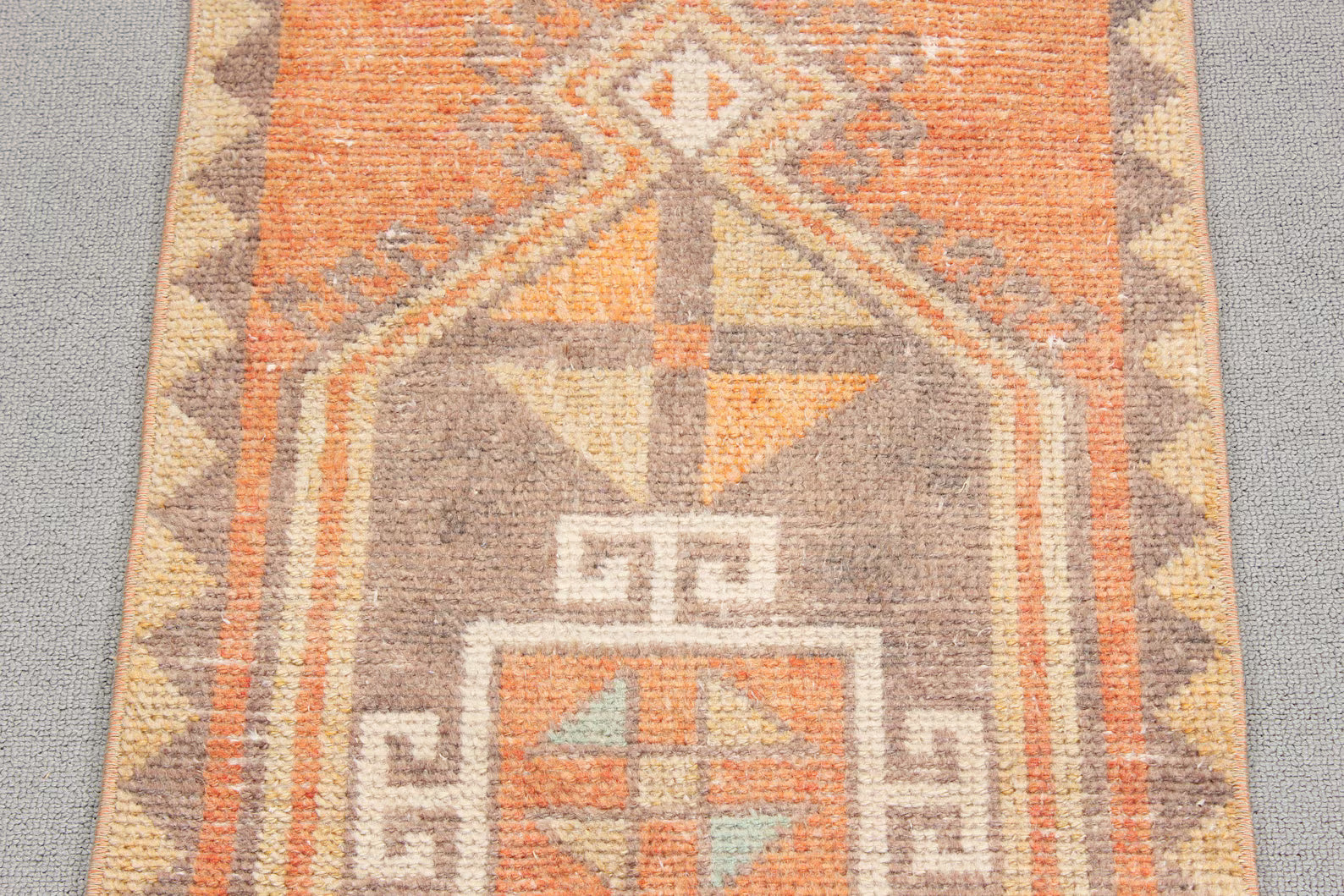 Vintage Turkish Mini Rug 1.5 x 3.2 ft