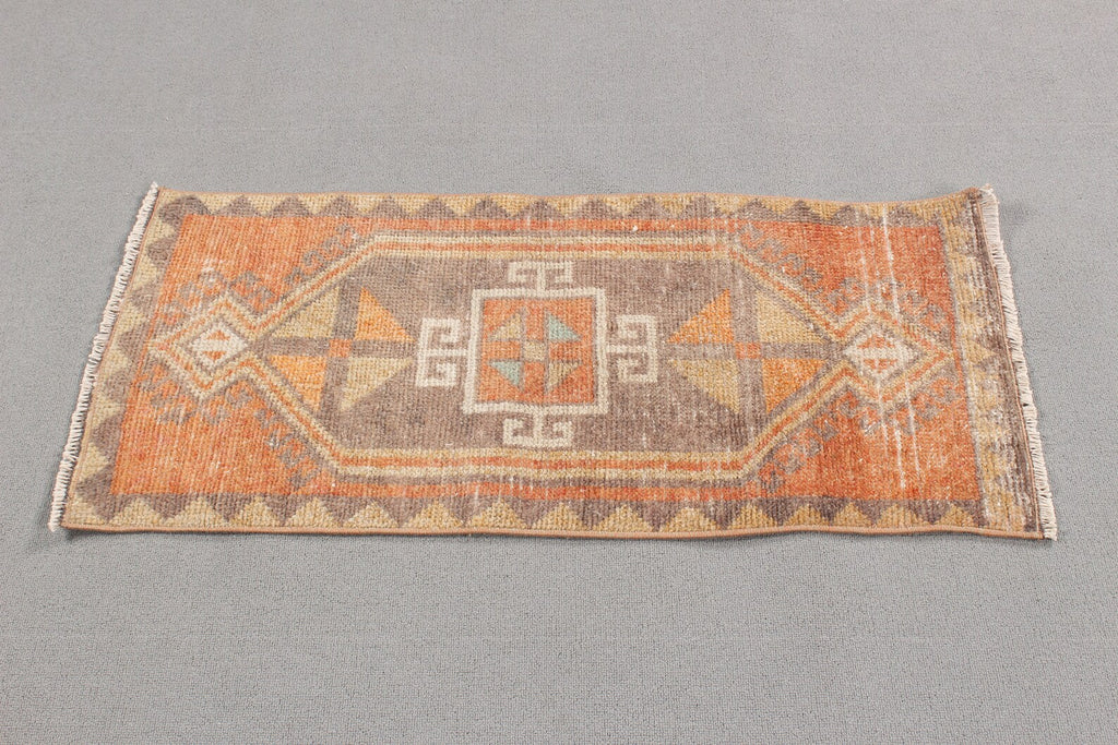 Vintage Turkish Mini Rug 1.5 x 3.2 ft