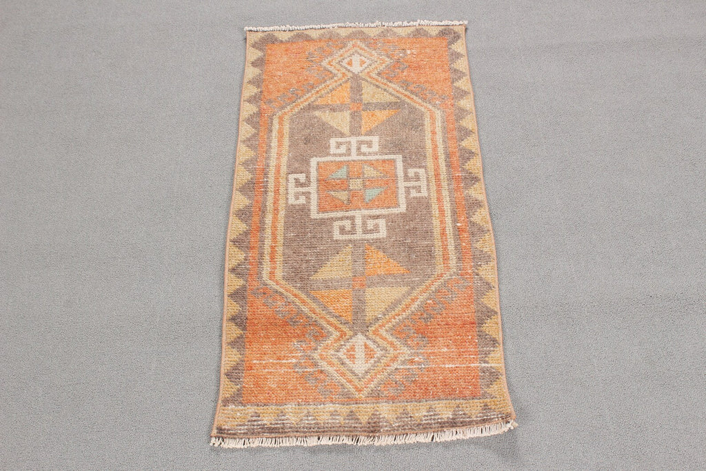Vintage Turkish Mini Rug 1.5 x 3.2 ft