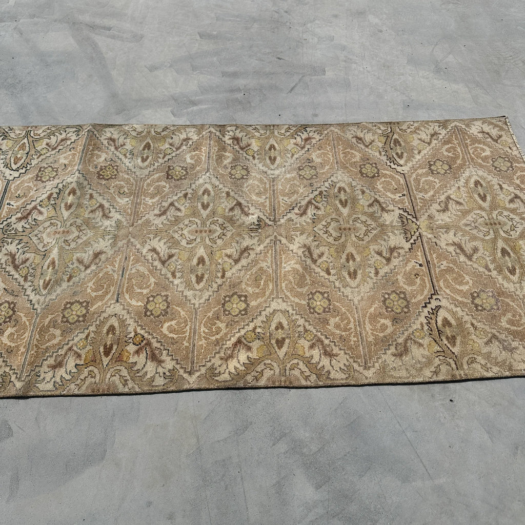 Vintage Turkish Runner Rug 3 x 5.9 ft