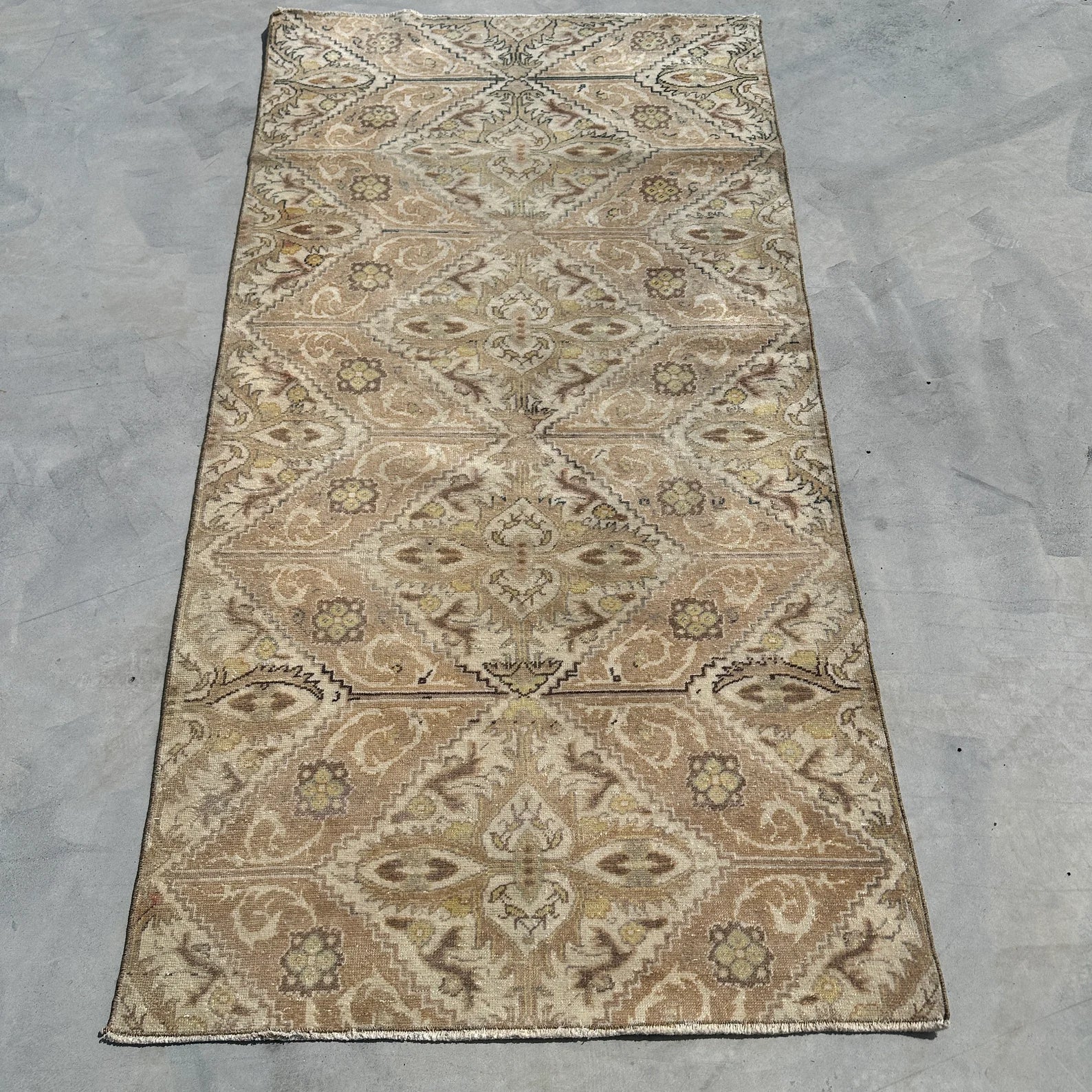 Vintage Turkish Runner Rug 3 x 5.9 ft