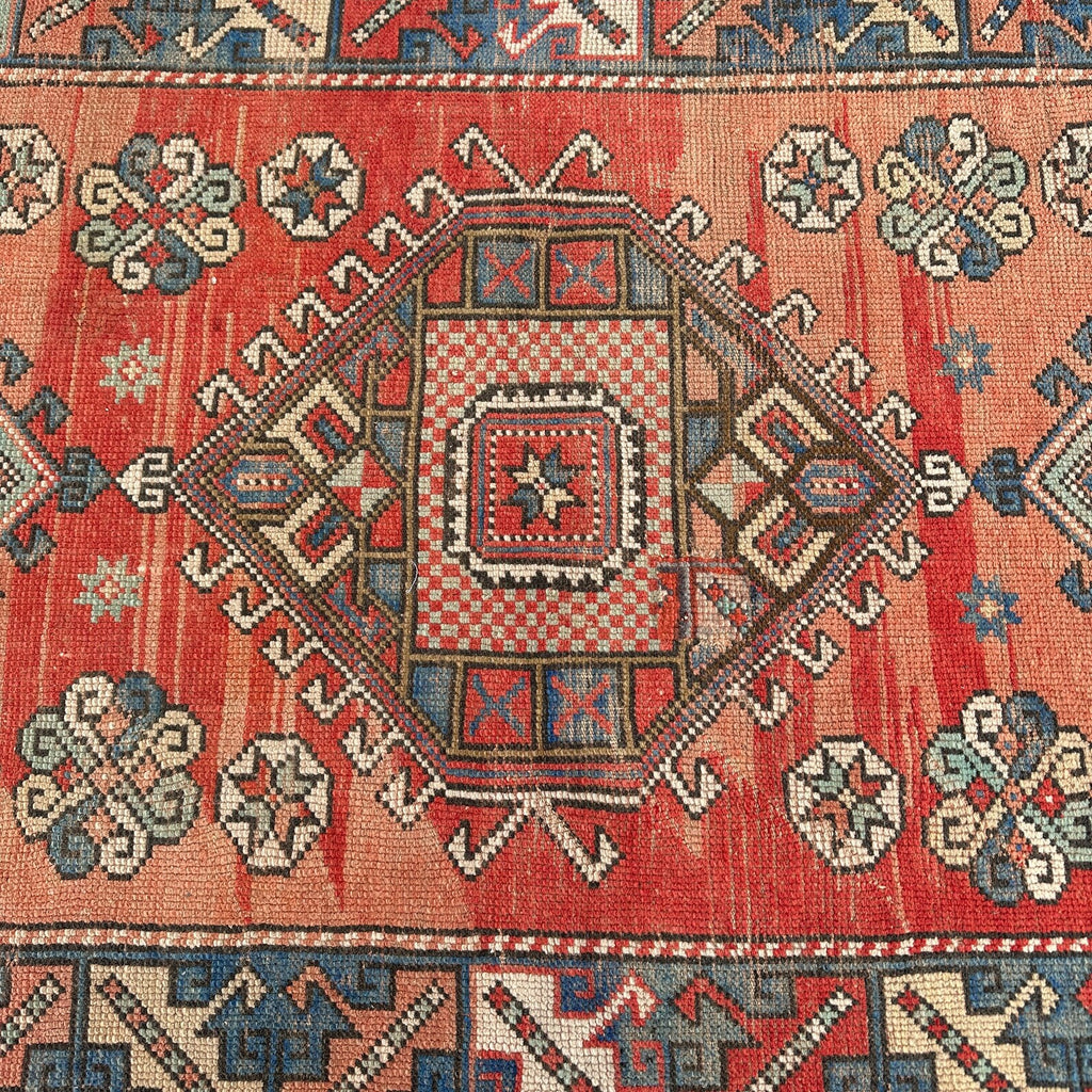 Vintage Turkish Accent Area rug 3.6 x 5.5 ft