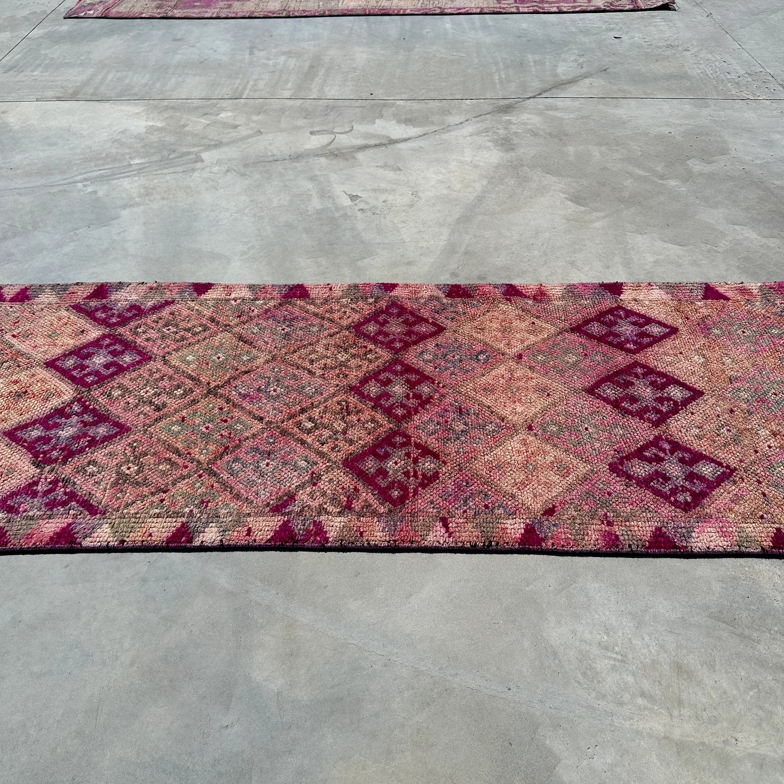 Vintage Turkish Runner Rug 3 x 12.1 ft