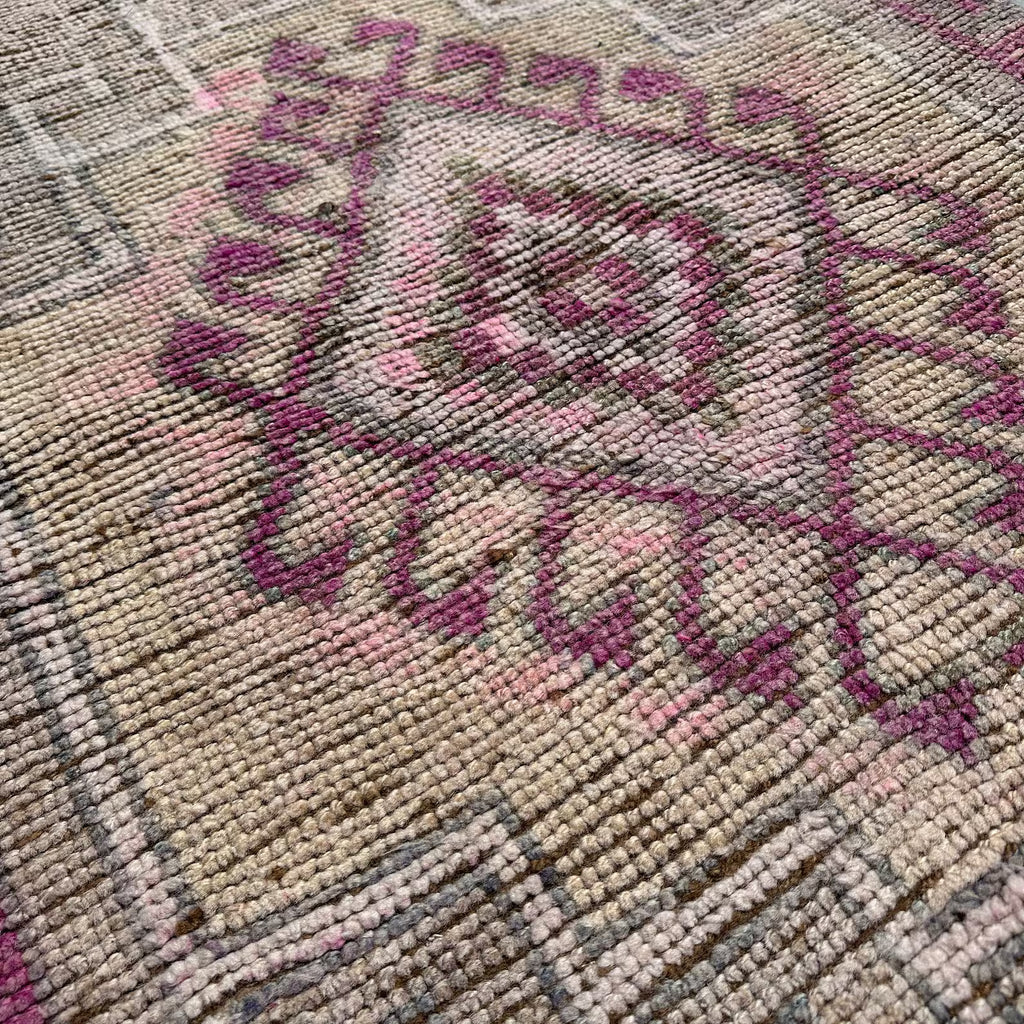 Vintage Turkish Runner Rug 3.2 x 10.7 ft