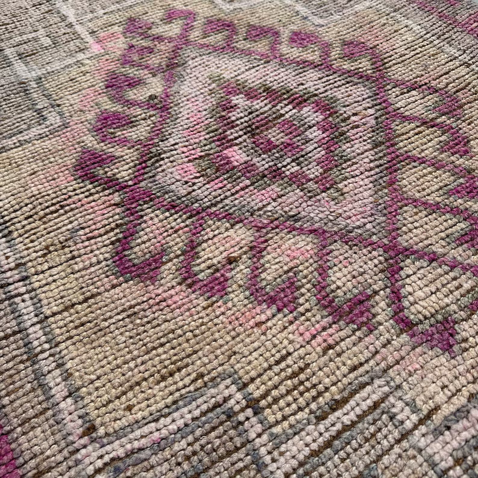 Vintage Turkish Runner Rug 3.2 x 10.7 ft