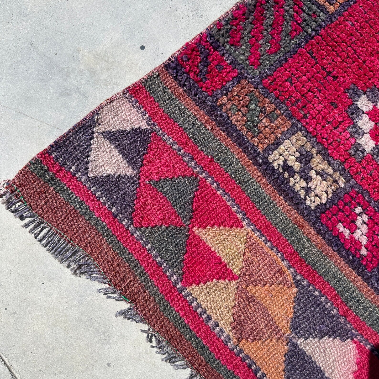 Vintage Turkish Runner Rug 2.8 x 10.1 ft