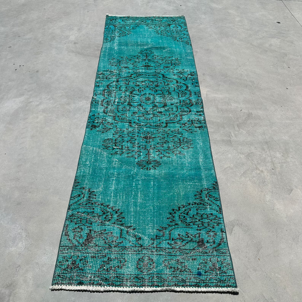 Vintage Turkish Runner Rug 2.5 x 8.3 ft
