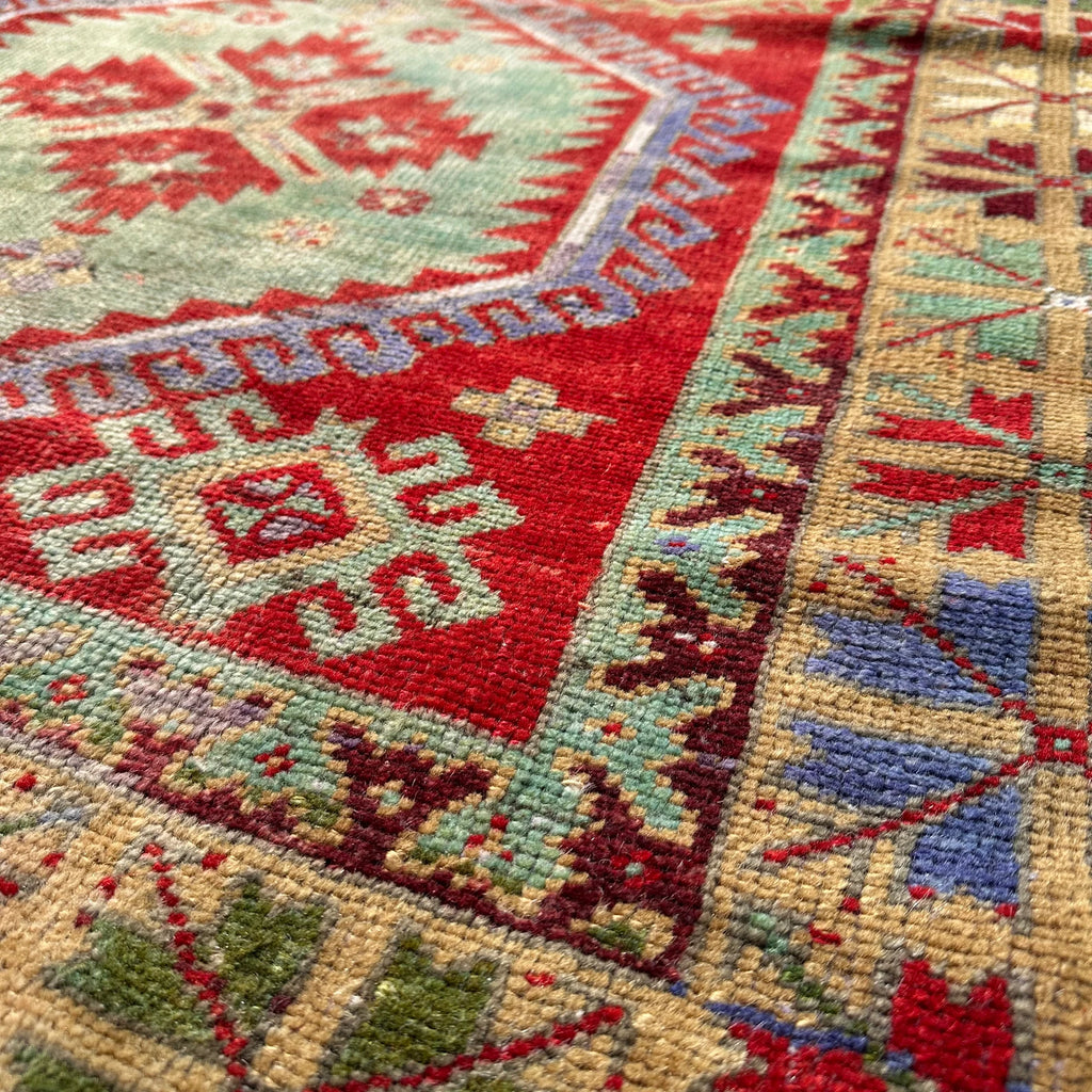 Vintage Turkish Runner Rug 3.6 x 10.5 ft