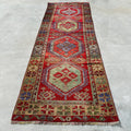 Vintage Turkish Runner Rug 3.6 x 10.5 ft
