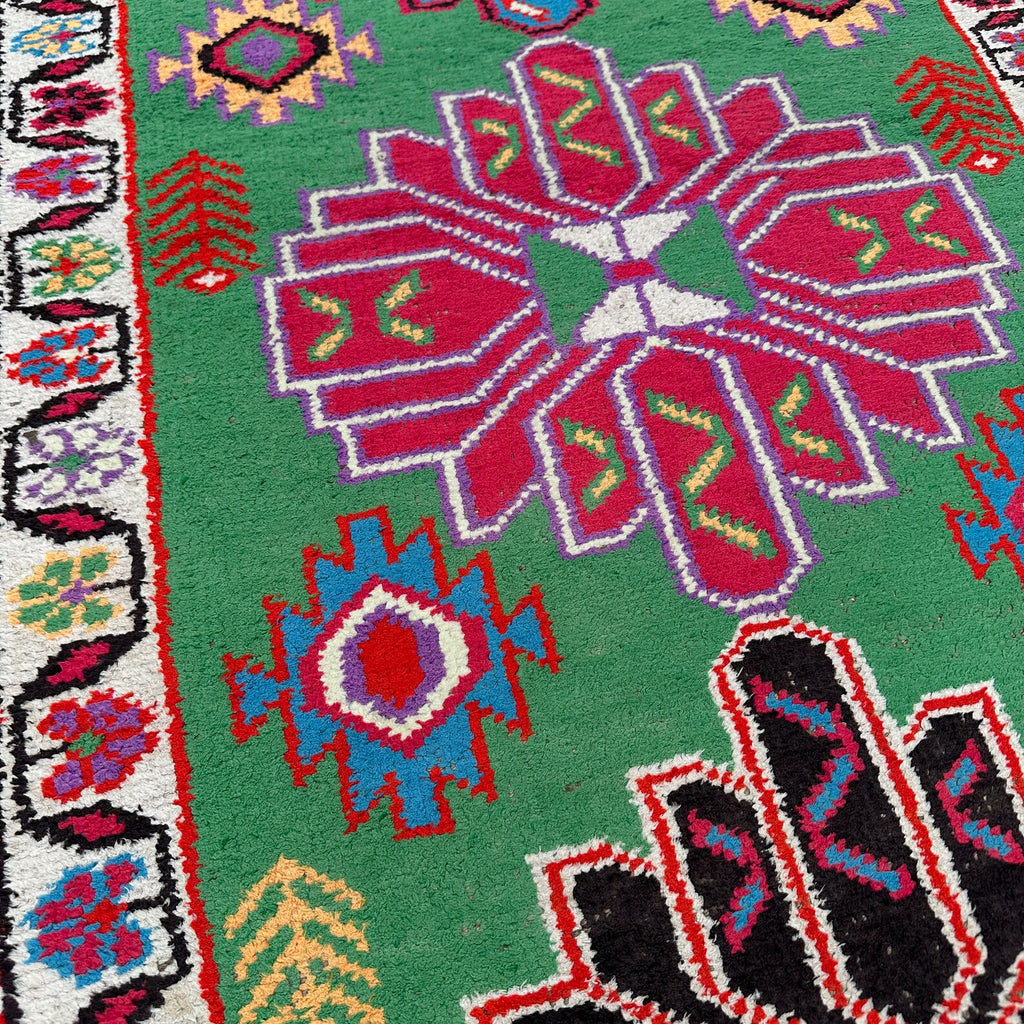 Vintage Turkish Runner Rug 2.6 x 10.3 ft