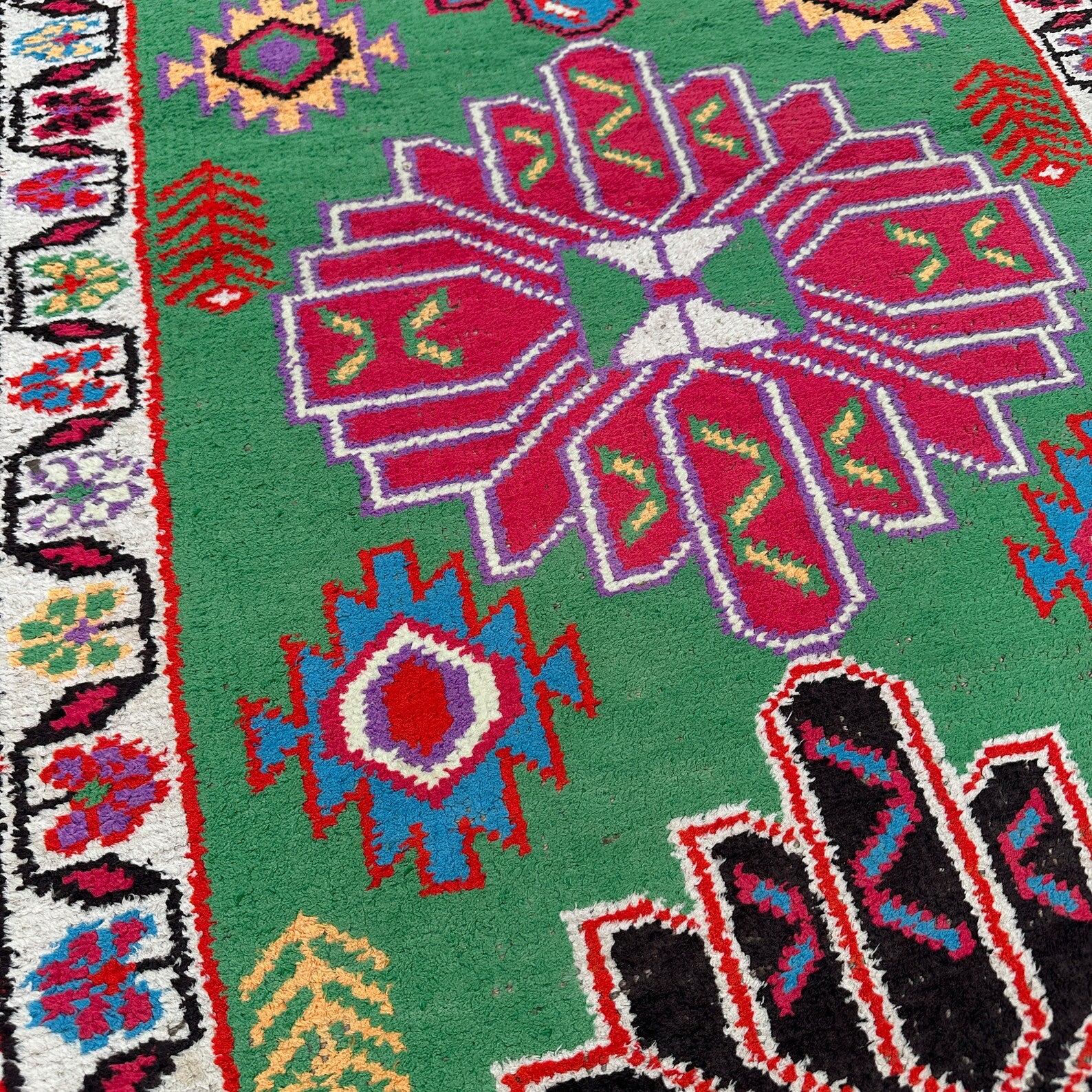 Vintage Turkish Runner Rug 2.6 x 10.3 ft