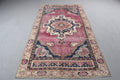 Vintage Turkish Accent Area rug 4.6 x 8.8 ft