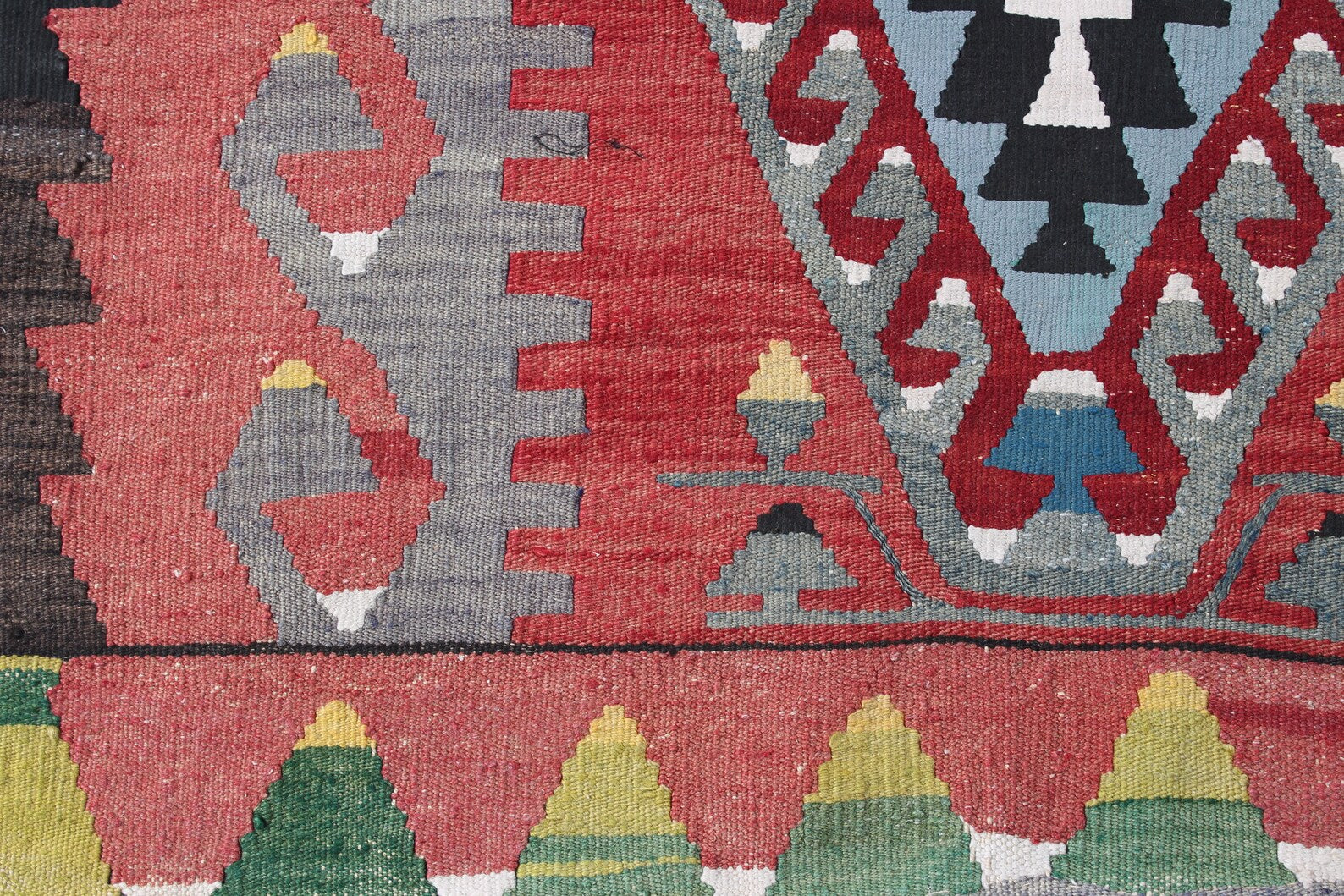 Vintage Turkish Runner Rug 3.2 x 9.9 ft