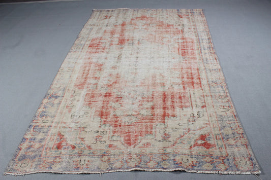 XL Vintage Turkish Accent Area Rug 5.5 x 8.8 ft