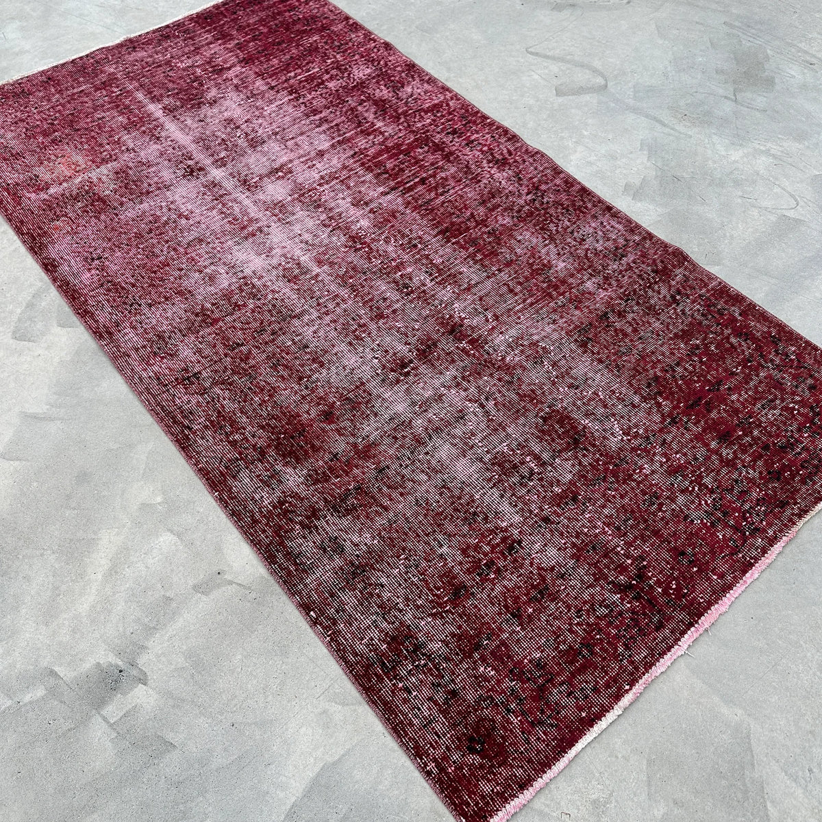Vintage Turkish Accent Area rug 3.7 x 6.9 ft