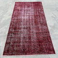 Vintage Turkish Accent Area rug 3.7 x 6.9 ft