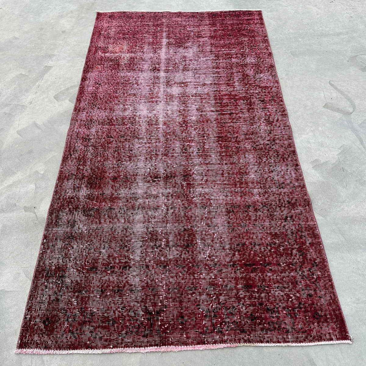 Vintage Turkish Accent Area rug 3.7 x 6.9 ft