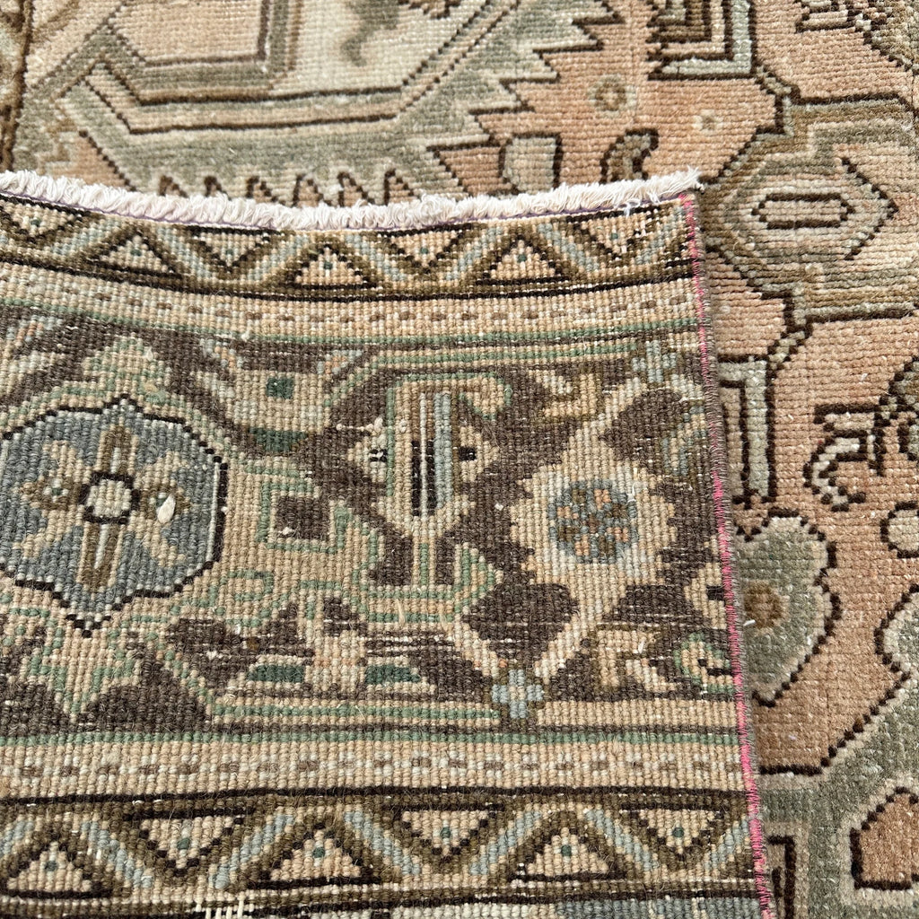 Vintage Turkish Accent Area rug 4.2 x 9.5 ft