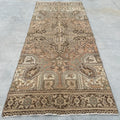 Vintage Turkish Accent Area rug 4.2 x 9.5 ft