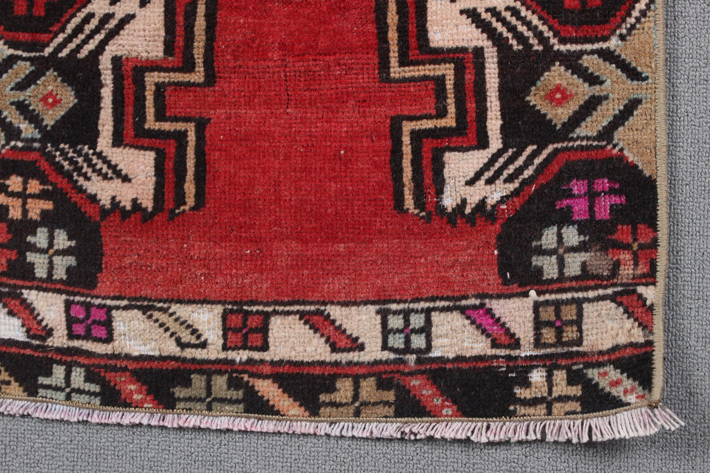 Vintage Turkish Mini Rug 1.4 x 3.2 ft