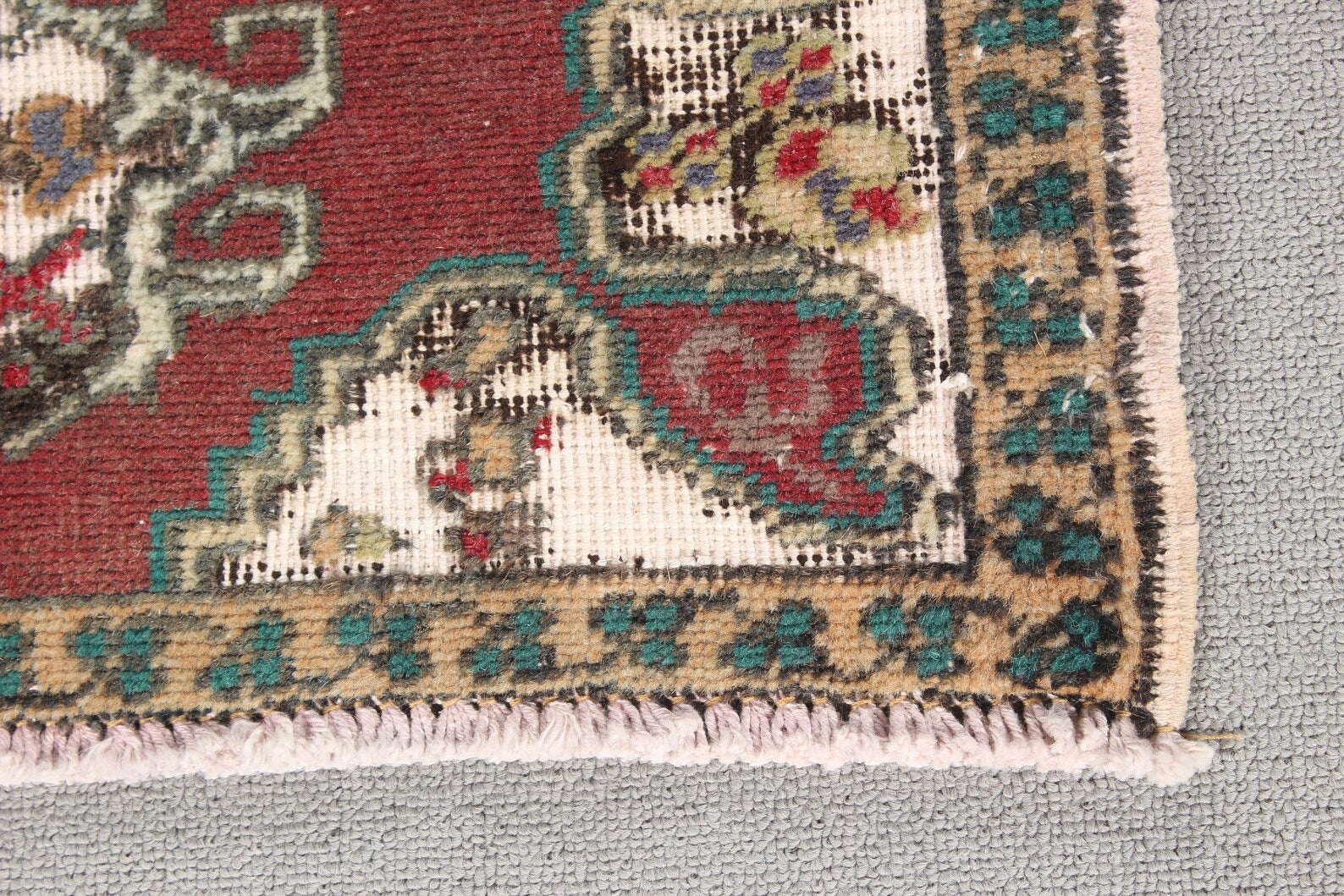 Vintage Turkish Mini Rug 1.7 x 2.8 ft