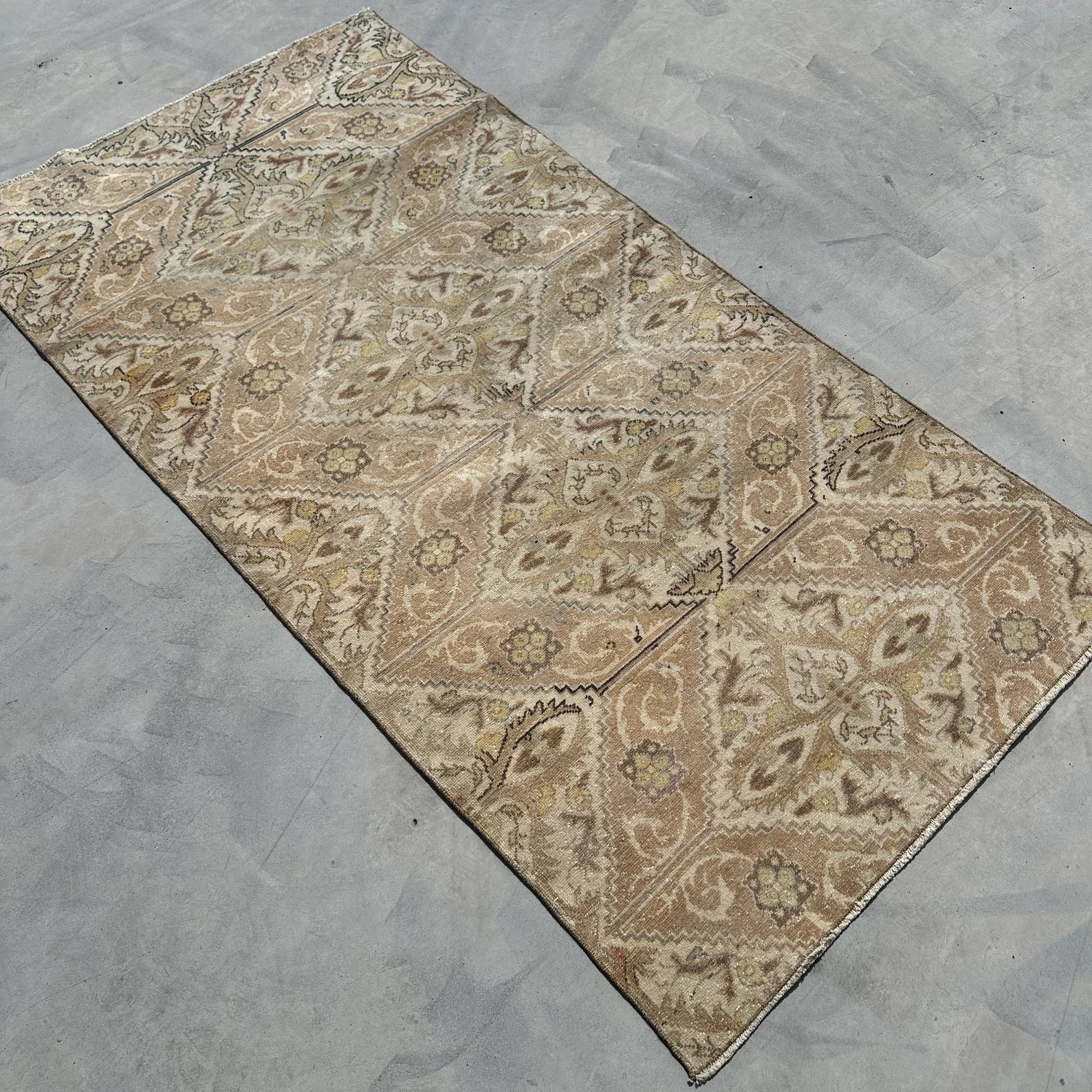 Vintage Turkish Runner Rug 3 x 5.9 ft