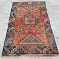 Vintage Turkish Accent Area rug 3.6 x 5.5 ft