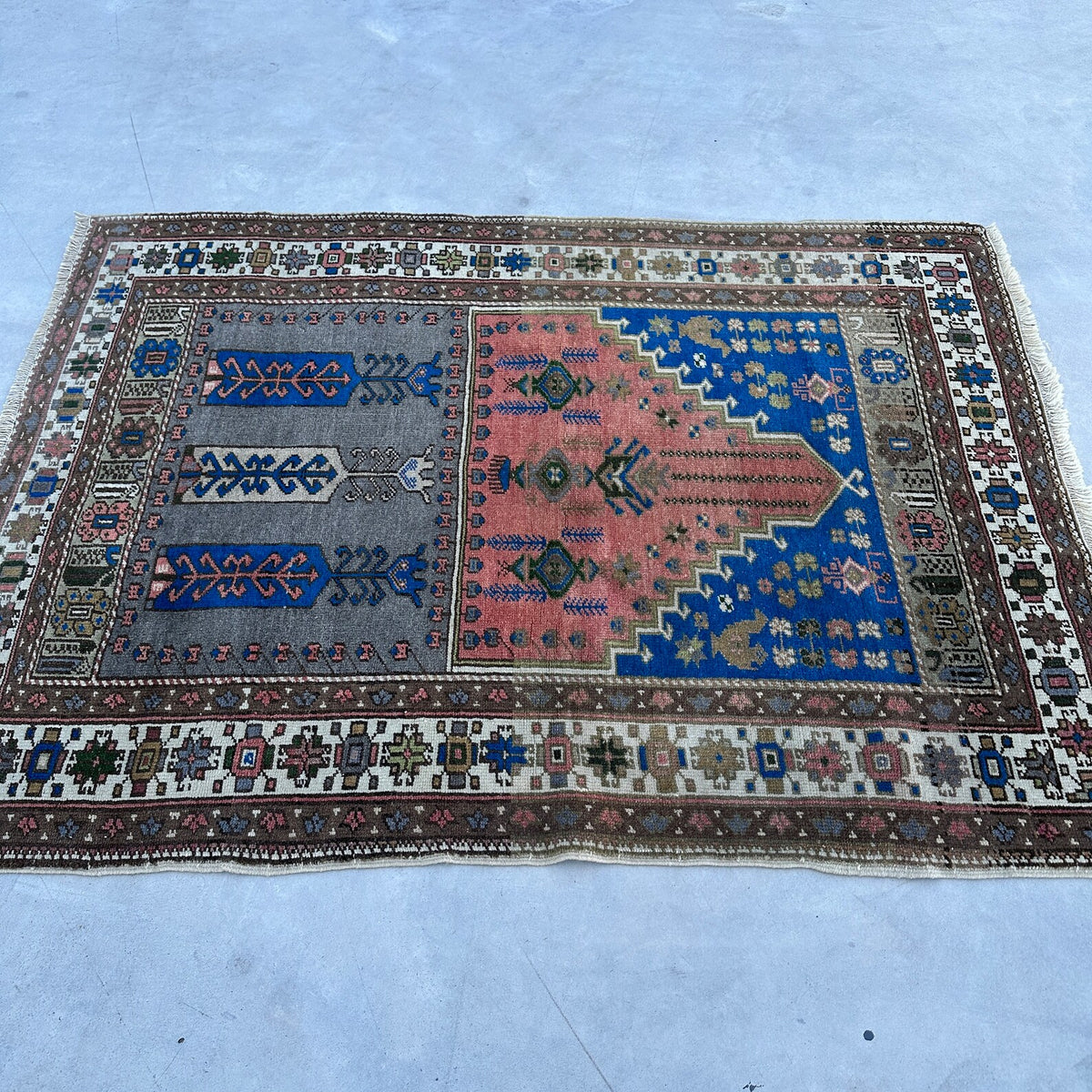 Vintage Afghan Bokhara Rug 3.7 x 5 ft