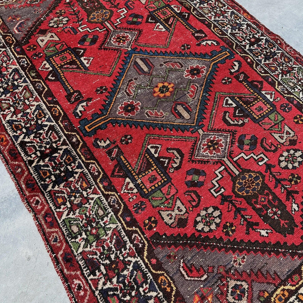 Vintage Persian Accent Area Rug 4.2 x 6.2 ft