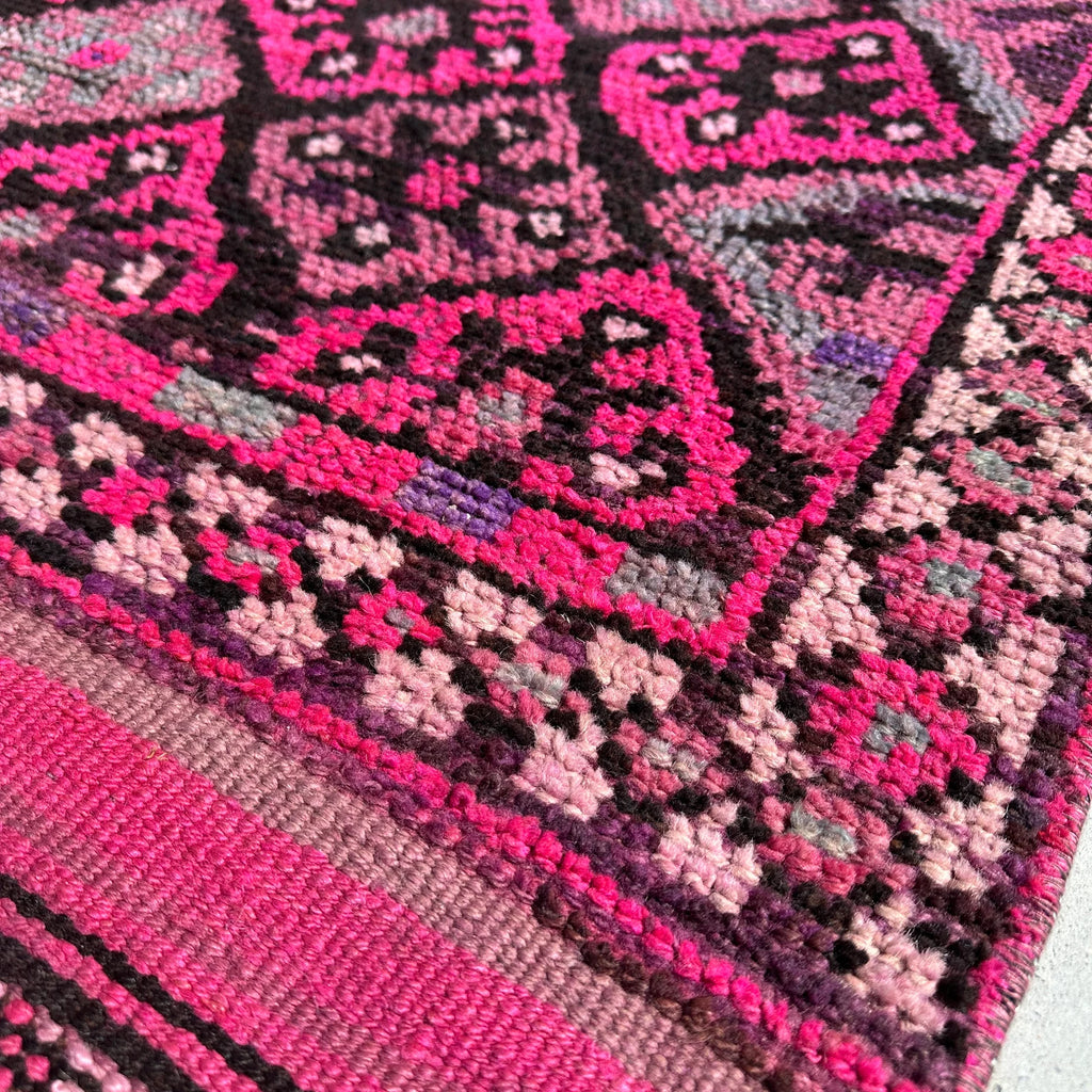 Vintage Turkish Runner Rug 2.9 x 14.2 ft