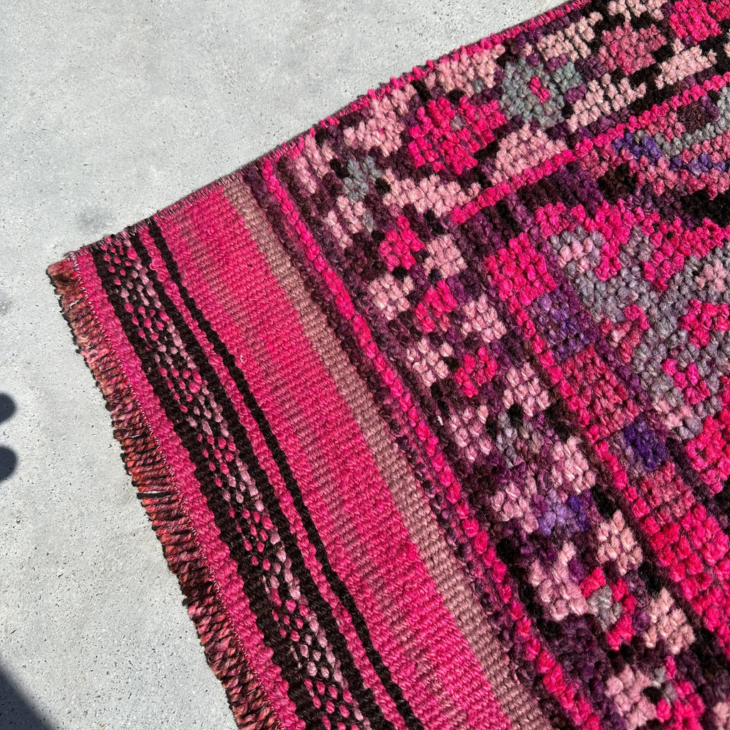 Vintage Turkish Runner Rug 2.9 x 14.2 ft