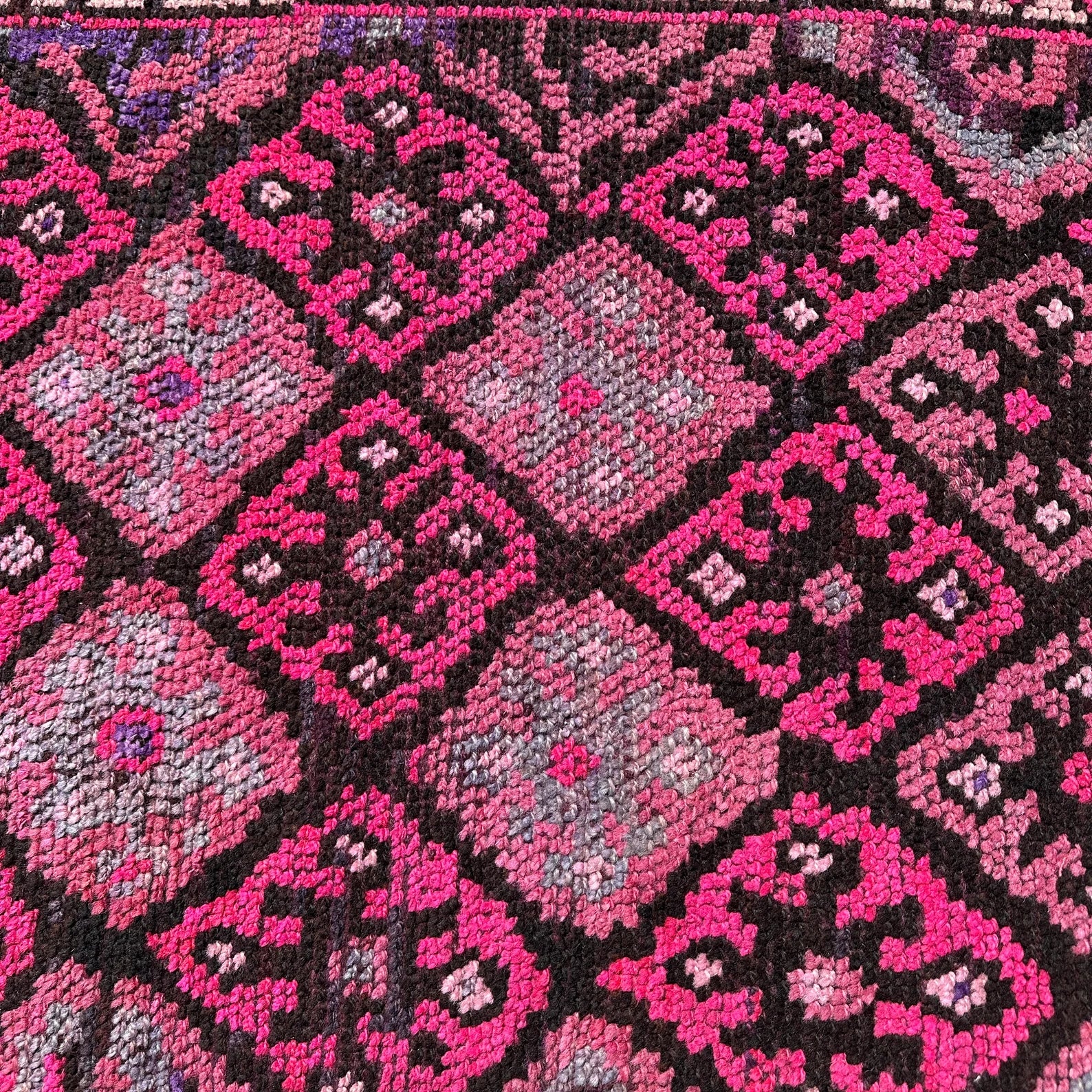 Vintage Turkish Runner Rug 2.9 x 14.2 ft