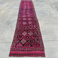 Vintage Turkish Runner Rug 2.9 x 14.2 ft