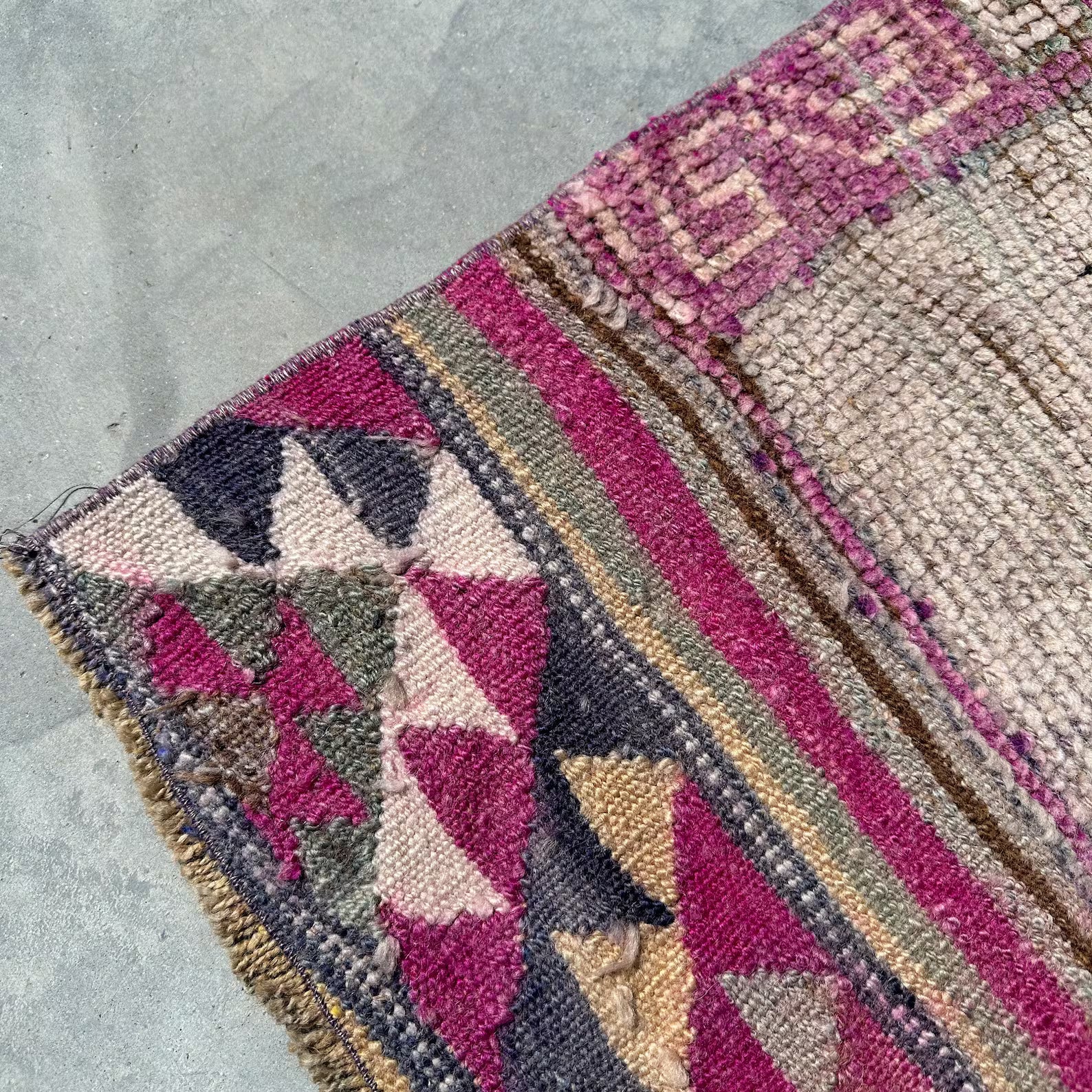 Vintage Turkish Runner Rug 3.2 x 10.7 ft