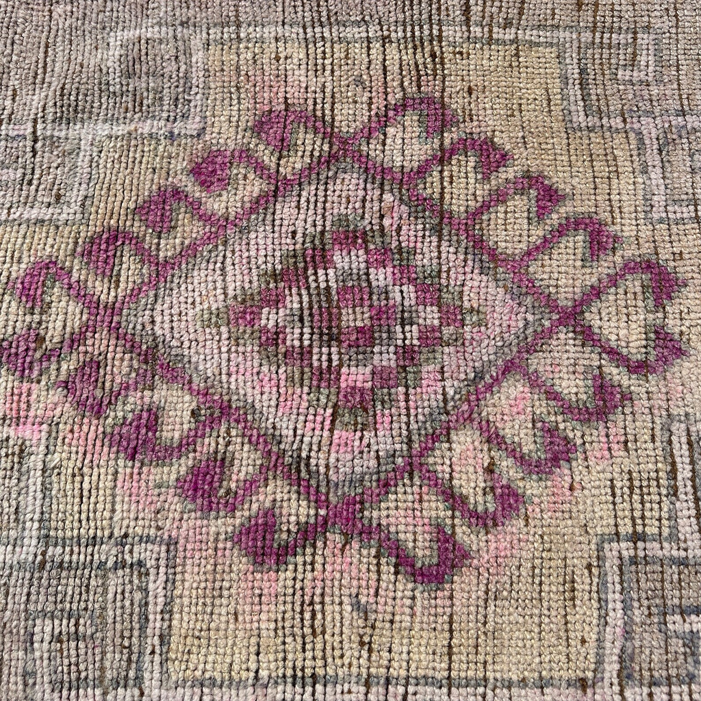 Vintage Turkish Runner Rug 3.2 x 10.7 ft