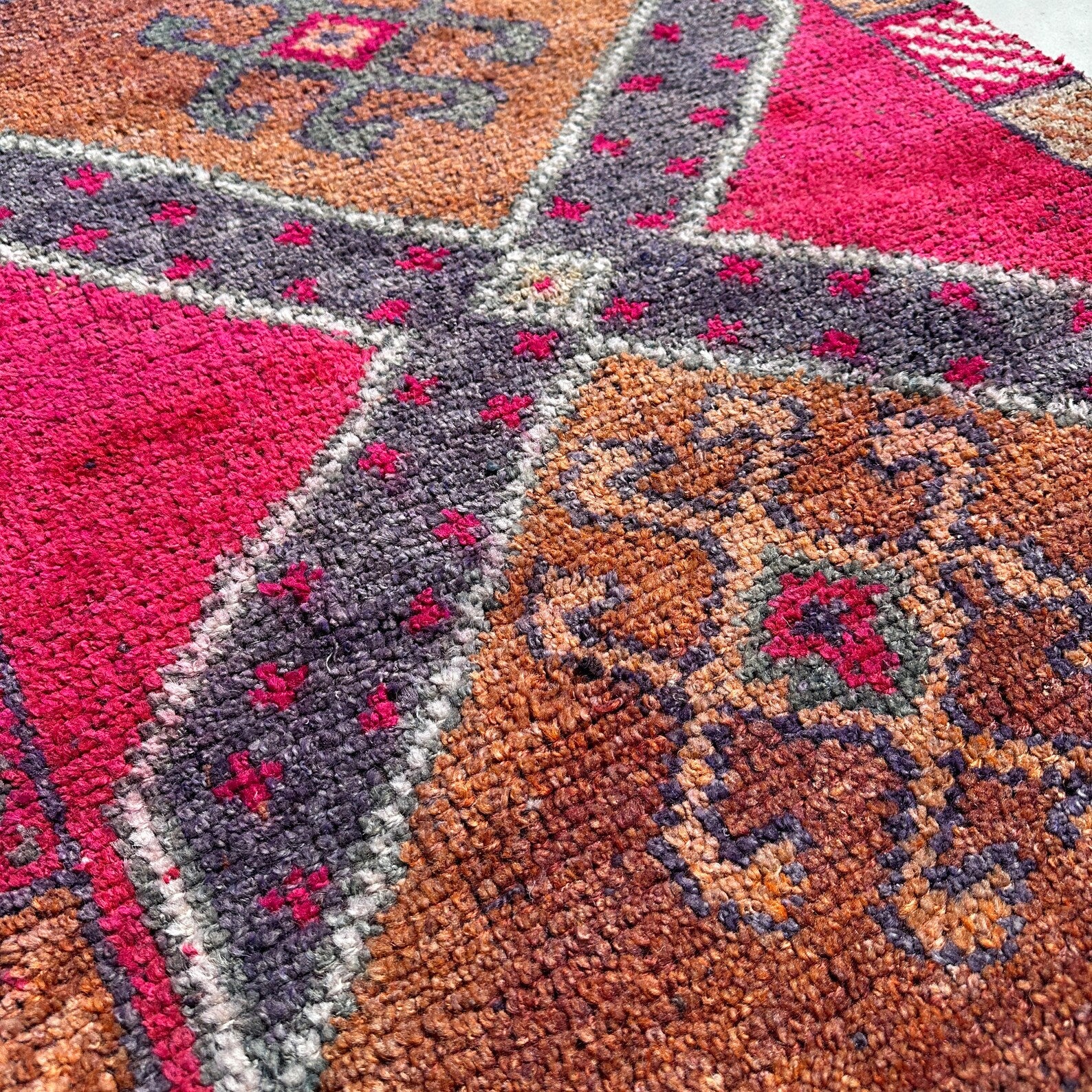 Vintage Turkish Runner Rug 2.8 x 10.1 ft