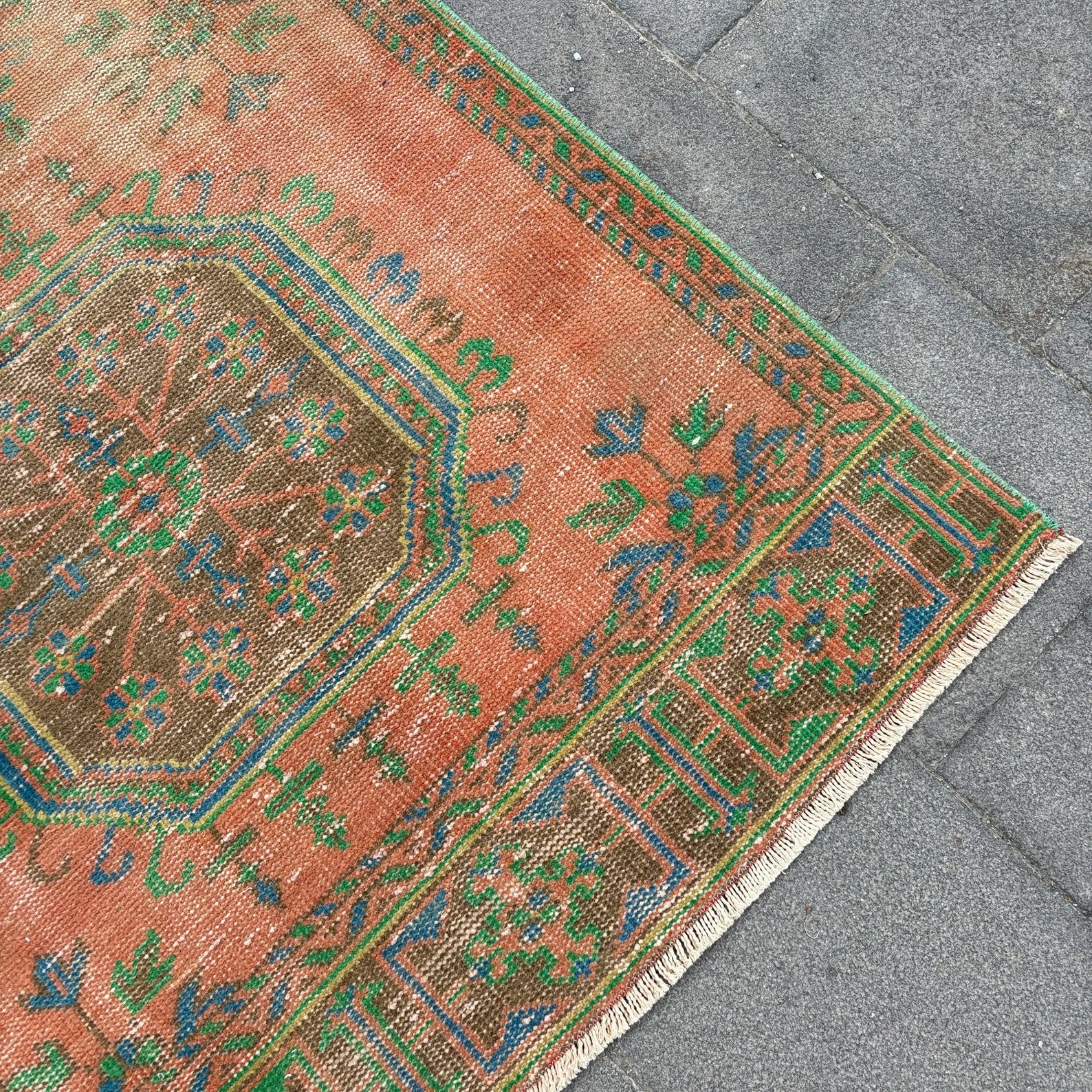 Vintage Turkish Runner Rug 2.7 x 11.3 ft