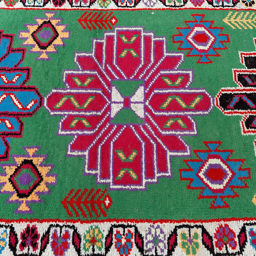 Vintage Turkish Runner Rug 2.6 x 10.3 ft