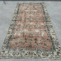 Vintage Turkish Accent Area rug 4.6 x 9 ft