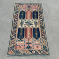 Vintage Turkish Accent Area rug 2.4 x 4.2 ft