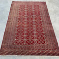 Vintage Turkmen Accent Area rug 4 x 6.1 ft
