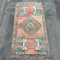 Vintage Turkish Mini Rug 1.6 x 3.1 ft