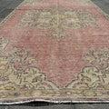 Vintage Turkish Accent Area rug 4.6 x 10.3 ft