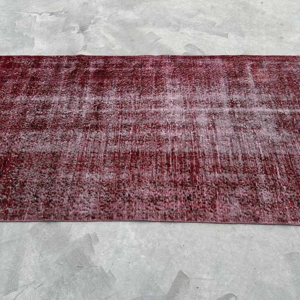 Vintage Turkish Accent Area rug 3.7 x 6.9 ft