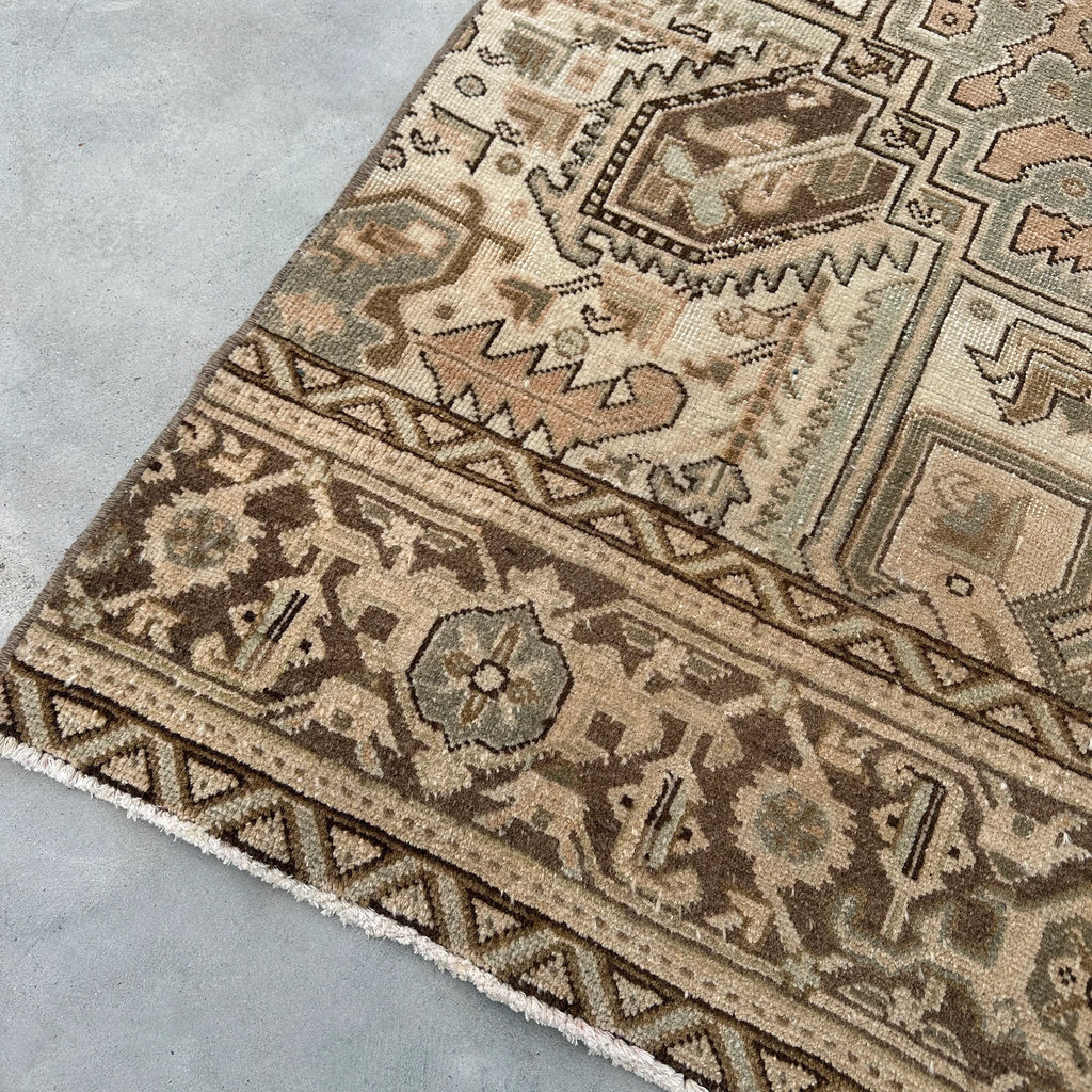 Vintage Turkish Accent Area rug 4.2 x 9.5 ft