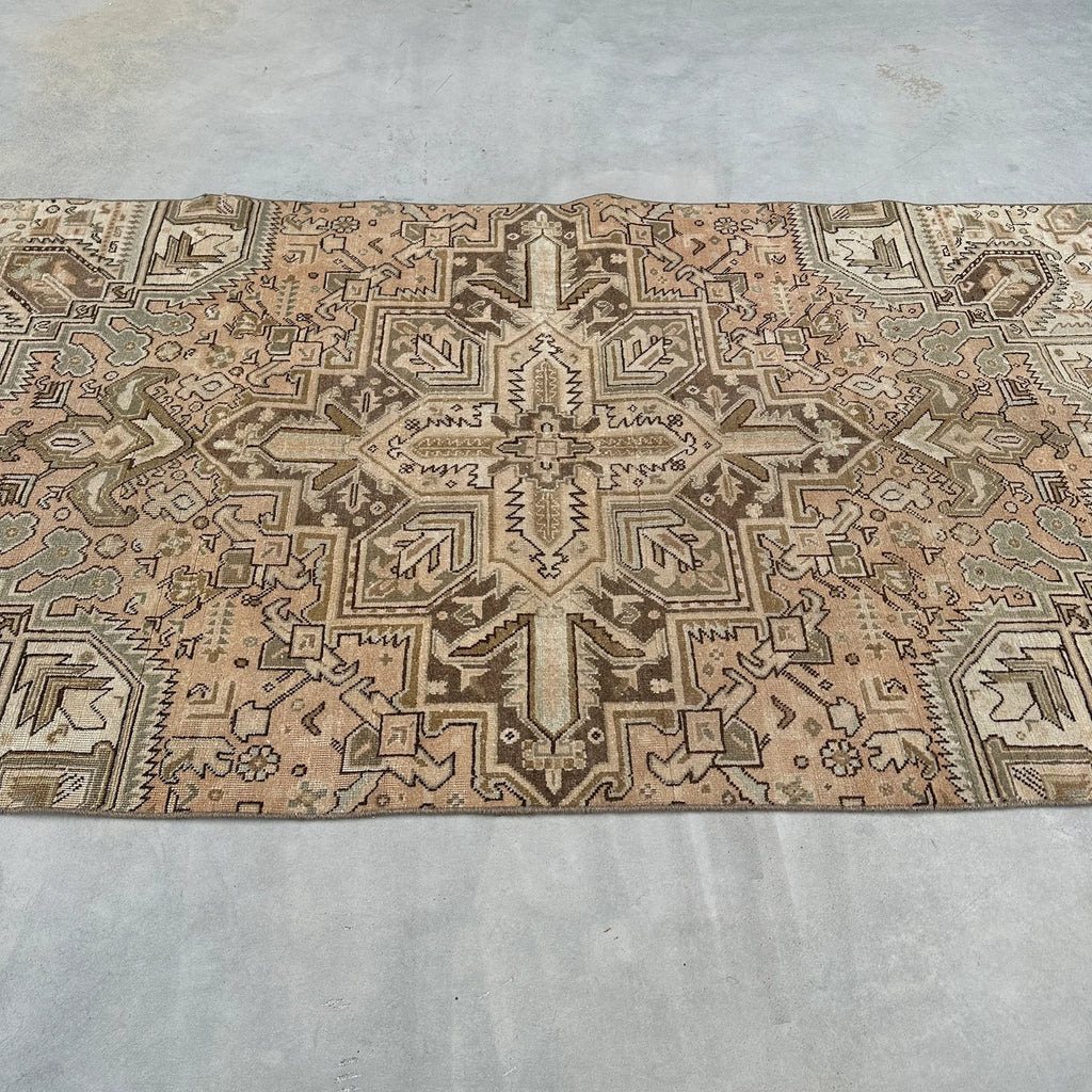 Vintage Turkish Accent Area rug 4.2 x 9.5 ft