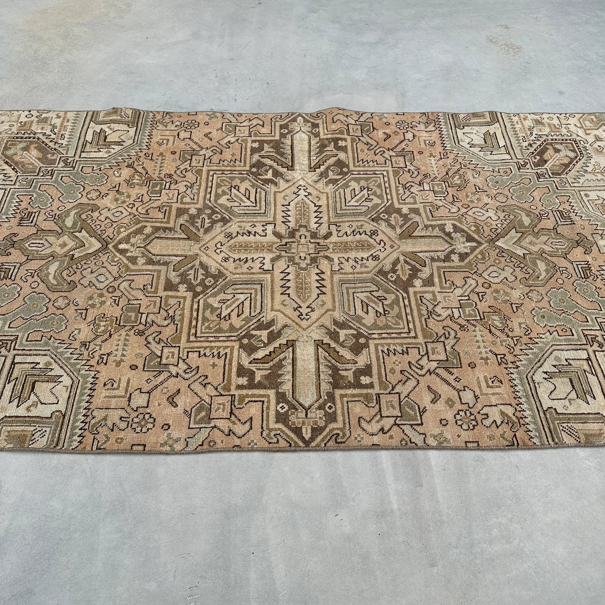 Vintage Turkish Accent Area rug 4.2 x 9.5 ft