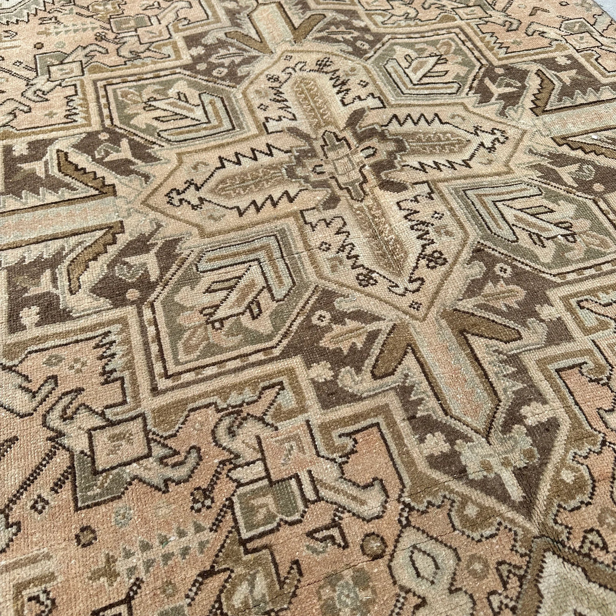 Vintage Turkish Accent Area rug 4.2 x 9.5 ft