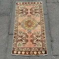 Vintage Turkish Mini Rug 1.5 x 2.8 ft